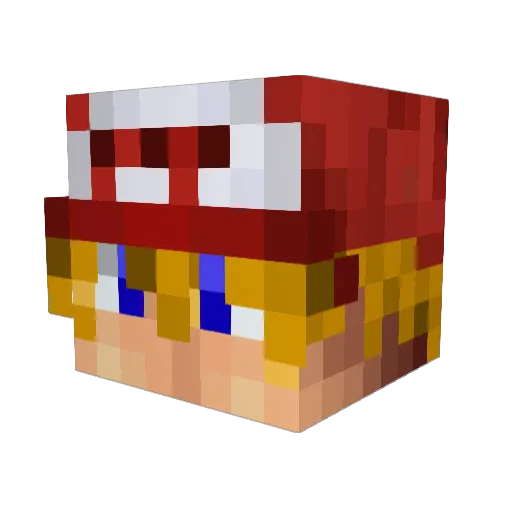 Galactivire Minecraft avatar head, 3D render
