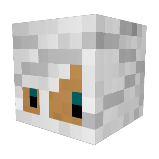 Galactts Minecraft avatar head, 3D render