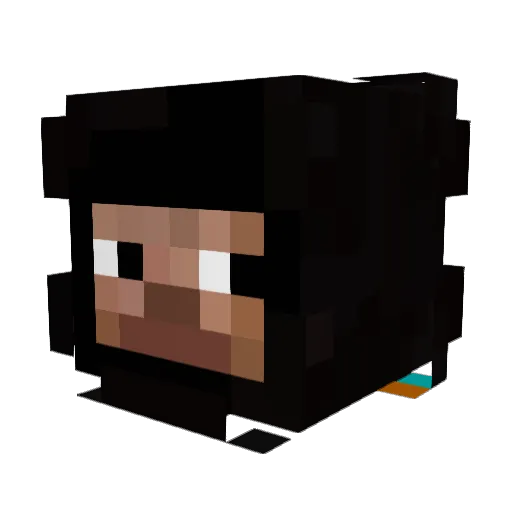 Galafabi Minecraft avatar head, 3D render