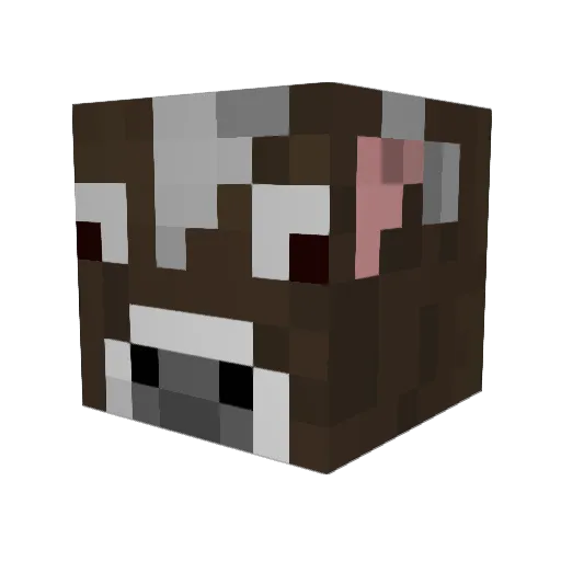 Galaga Minecraft avatar head, 3D render