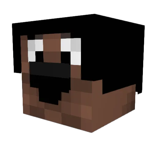 Galagaa Minecraft avatar head, 3D render