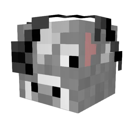 Galaglass Minecraft avatar head, 3D render