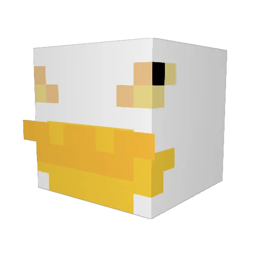 GalagoMo Minecraft avatar head, 3D render