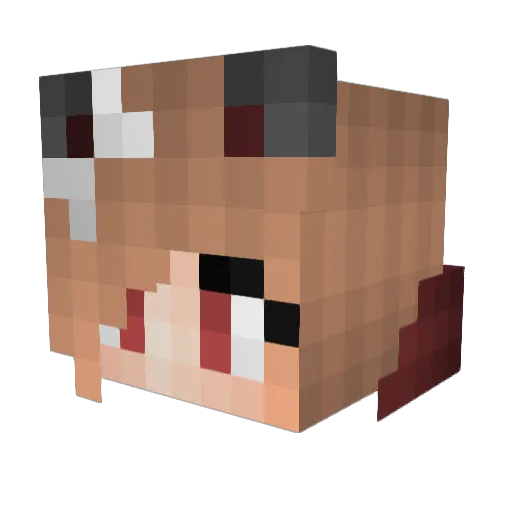 GalakoO Minecraft avatar head, 3D render