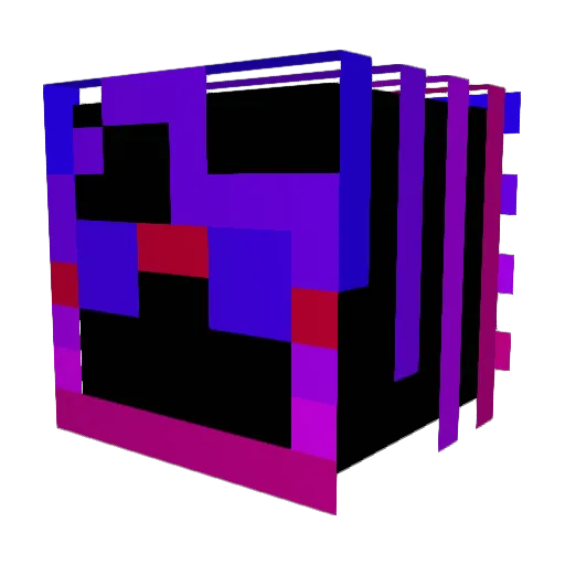 Galaksen Minecraft avatar head, 3D render