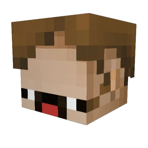Galambur Minecraft avatar head, 3D render