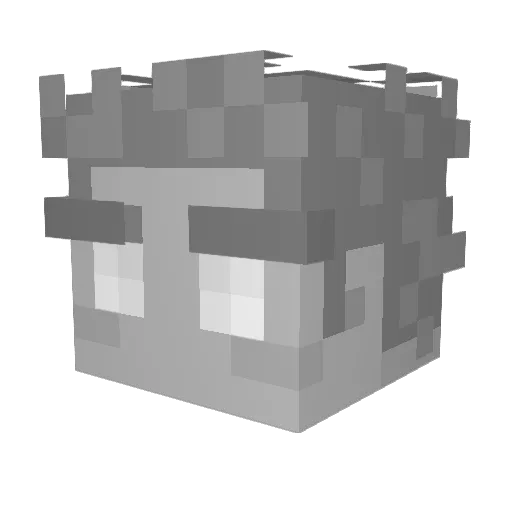 Galanx Minecraft avatar head, 3D render