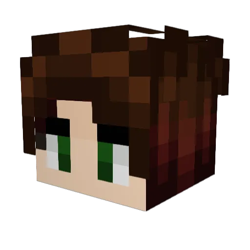 Galaqcy Minecraft avatar head, 3D render