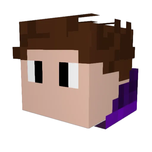 Galarya Minecraft avatar head, 3D render