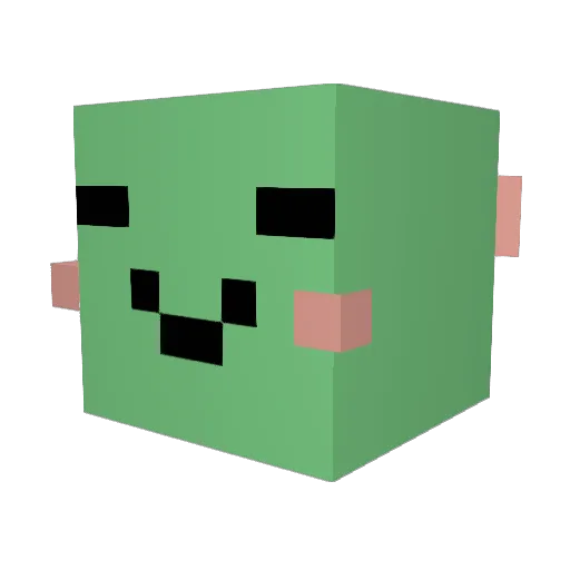 Galastego Minecraft avatar head, 3D render