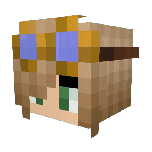 GalateaMeow Minecraft avatar head, 3D render