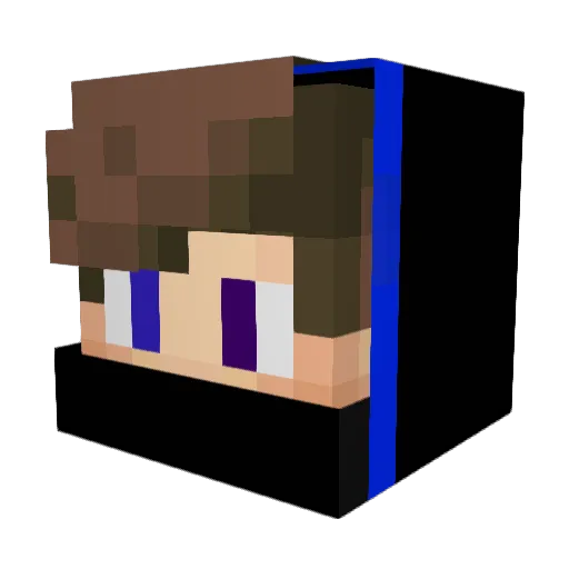 Galatyk Minecraft avatar head, 3D render