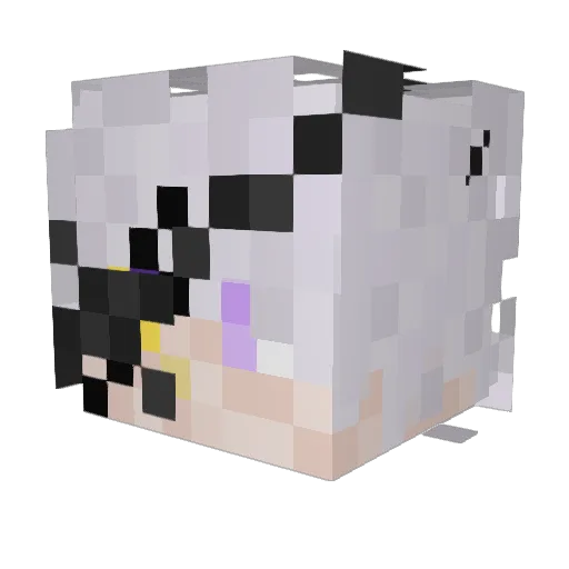 GalaxTap Minecraft avatar head, 3D render