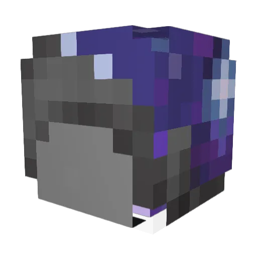 Galax_Ghost Minecraft avatar head, 3D render