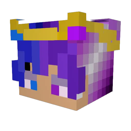 Galax_z Minecraft avatar head, 3D render