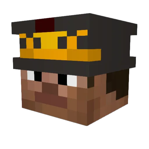 Galaxaur Minecraft avatar head, 3D render