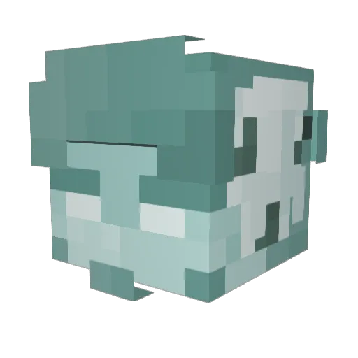 Galaxav Minecraft avatar head, 3D render