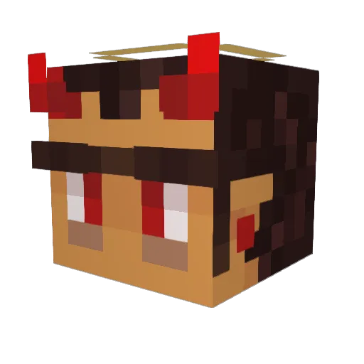 GalaxiaBreaker Minecraft avatar head, 3D render