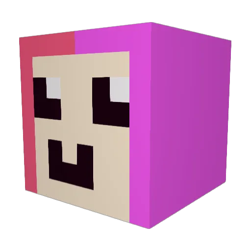 Galaxieee10 Minecraft avatar head, 3D render