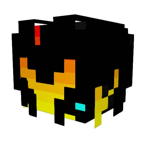 Galaxite01 Minecraft avatar head, 3D render