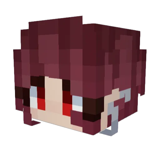 Galaxushii Minecraft avatar head, 3D render