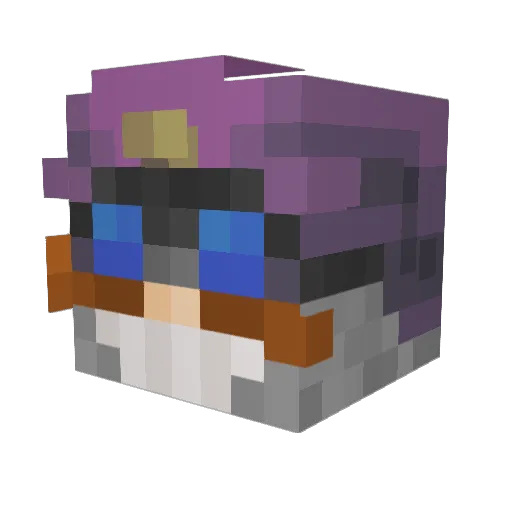 Galaxy456 Minecraft avatar head, 3D render