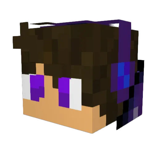 GalaxyB0y Minecraft avatar head, 3D render