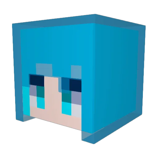 GalaxyChan Minecraft avatar head, 3D render