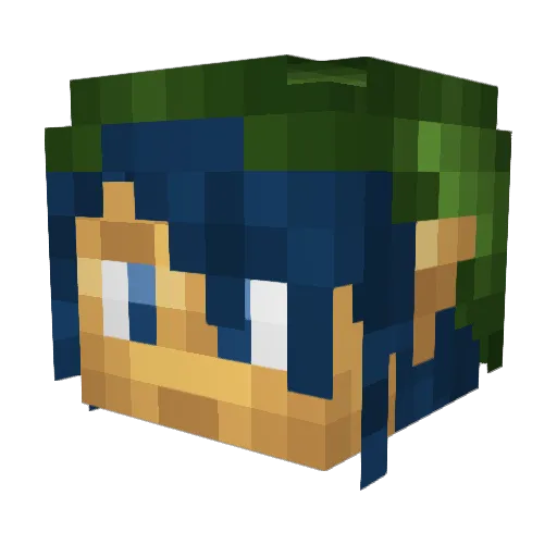 GalaxyDust Minecraft avatar head, 3D render