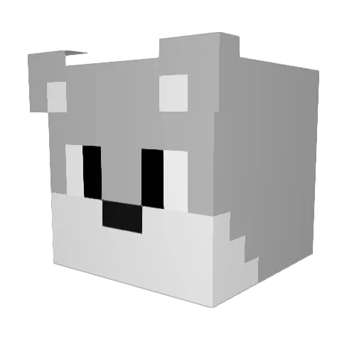 GalaxyFoxPlayz Minecraft avatar head, 3D render