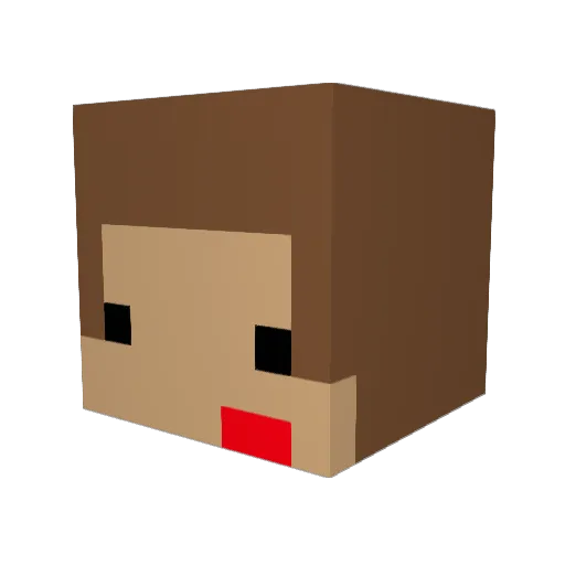 GalaxyGamer6038 Minecraft avatar head, 3D render