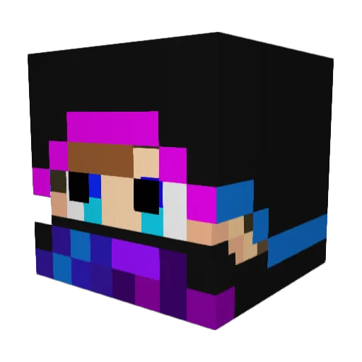 GalaxyGamerYT Minecraft avatar head, 3D render