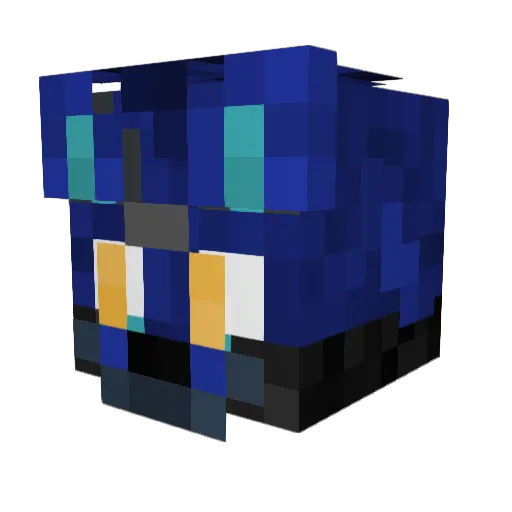 GalaxyGaming04YT Minecraft avatar head, 3D render