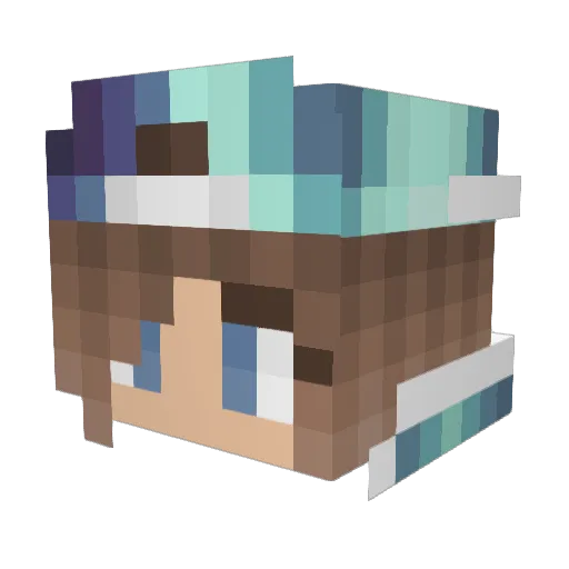 GalaxyGirl007 Minecraft avatar head, 3D render