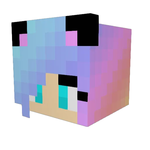 GalaxyGirl_100 Minecraft avatar head, 3D render