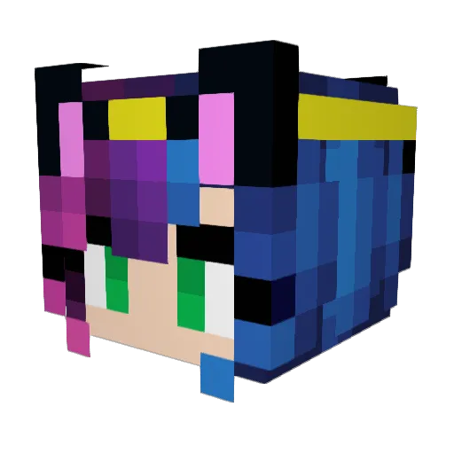 GalaxyGirl_25 Minecraft avatar head, 3D render