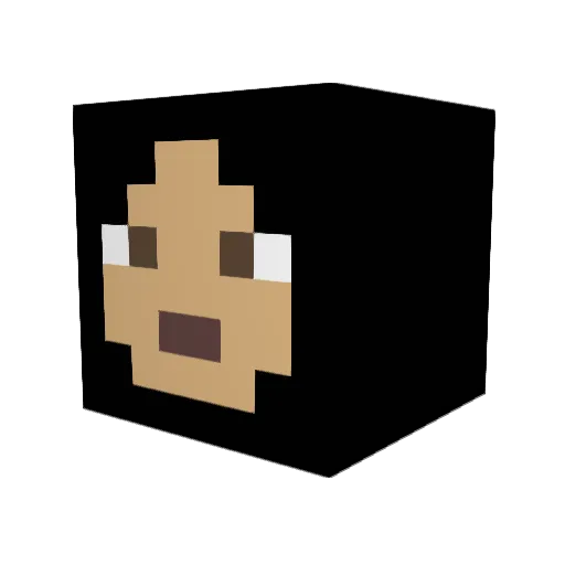 GalaxyGix Minecraft avatar head, 3D render