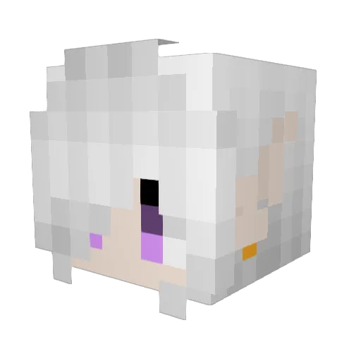 GalaxyKitti Minecraft avatar head, 3D render