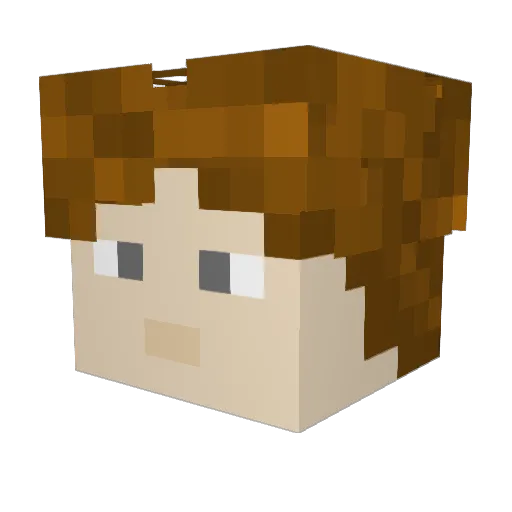 GalaxyMyst Minecraft avatar head, 3D render
