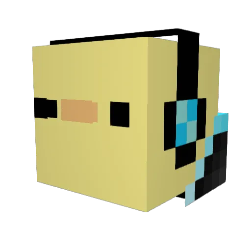 GalaxyOFighter Minecraft avatar head, 3D render