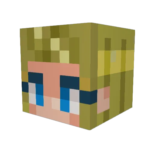 GalaxyOkami Minecraft avatar head, 3D render