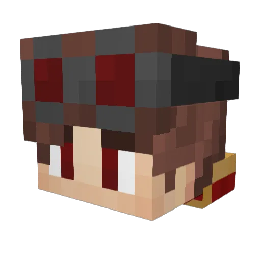 GalaxyParadigm Minecraft avatar head, 3D render
