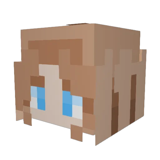 GalaxyPlays34 Minecraft avatar head, 3D render