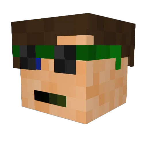 GalaxyRobotx Minecraft avatar head, 3D render