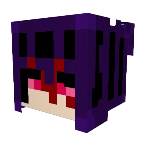 GalaxyShadowTvT Minecraft avatar head, 3D render