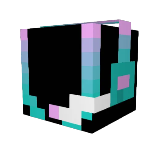GalaxyWU Minecraft avatar head, 3D render