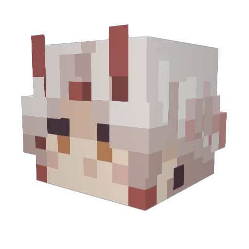 GalaxyWik Minecraft avatar head, 3D render