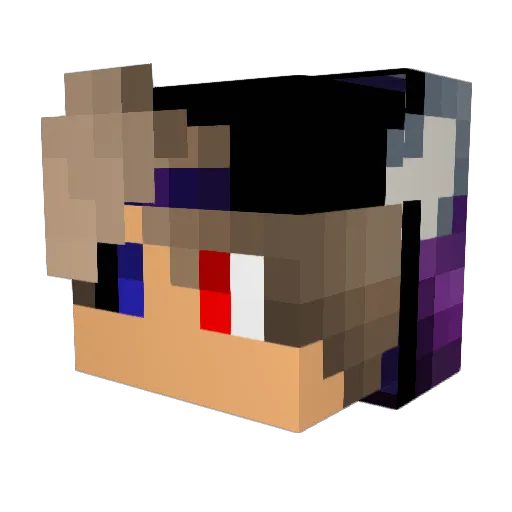 GalaxyWolf2301 Minecraft avatar head, 3D render