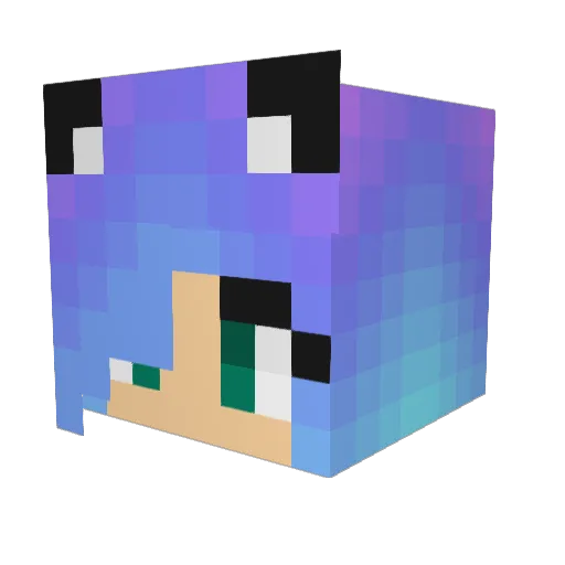 Galaxy_Gamerin Minecraft avatar head, 3D render