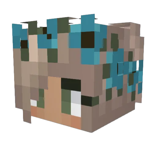Galaxy_Stars9 Minecraft avatar head, 3D render
